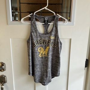 VICTORIA'S SECRET PINK gray Milwaukee Brewers tank top